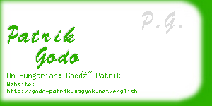 patrik godo business card